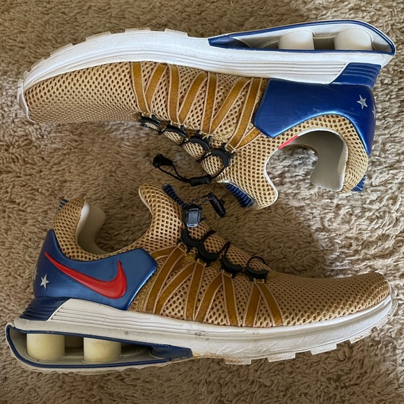 $40 OBO! Nike Shox Running shoes. Gold - USA. Women’s Size 10. Gently used. - Picture 2 of 4